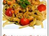 Linguine aux crevettes et curry