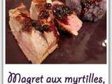 Magrets de canard, sauce aux myrtilles