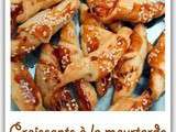 Mini croissants à la moutarde au poivron