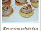 Mini tartelettes au boudin blanc compoté de pommes