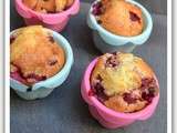 Muffins aux framboises et à la menthe