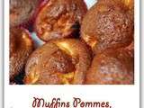 Muffins aux pommes, noix de pécan, miel et cannelle