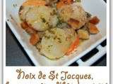 Noix de st Jacques, beurre maître d'hôtel revisité et champignons