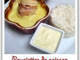 Paupiette de poisson au lard fumé, sauce au curry