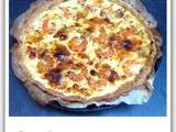 Quiche au poireau et crevettes