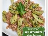 Risotto d'asticots aux artichauts
