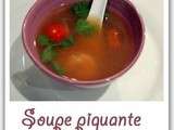 Soupe aux crevettes au wok