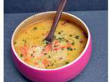 Soupe thaïlandaise de vermicelle aux crevettes