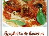Spaghettis de boulettes de thon à la sauce tomate