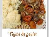 Tajine de poulet aux abricots et amandes