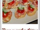 Tapas au jambon ibérique