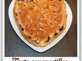 Tarte aux myrtilles, frangipane aux pignons