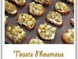 Toasts d'houmous et tartare de bulots