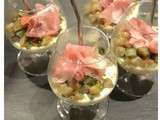 Verrine artichaut confit crème de parmesan