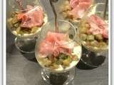 Verrine artichaut confit crème de parmesan
