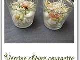 Verrine chèvre courgette
