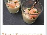 Verrine d'asperges crevette