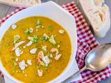 Soupe crémeuse de brocoli et noix de cajou