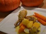 Poulet, légumes oubliés,carottes caramélisées