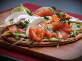 Restaurant « Chez Lucien – Bistrotier » recette Tarte fine saumon fumé et légumes croquants