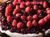 Cheesecake ricotta-mascarpone aux fruits rouges