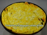 Omelette asperges vertes feta cuite au four