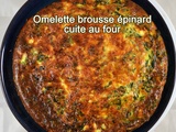 Omelette brousse épinards, cuite au four