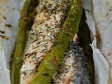 Papillotes de saumon aux asperges vertes