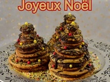 Quand des sablés noisette jouent aux sapins de Noël