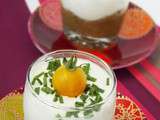 Caviar d'aubergine et sa crème à la faisselle