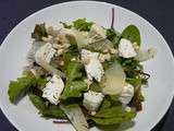 Salade chèvre poires mesclun - Simple & Gourmand