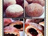 Beignets fourrés au Nutella et à la confiture de fraise