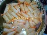 Cônes croustillants de crevettes
