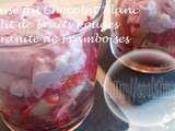 Mousse au Chocolat blanc sur lit de Fruits Rouges et Granité de Framboises ( au Thermomix )