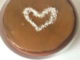 Moelleux au chocolat cœur coco nappage caramel