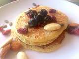 Pancakes originaux : pois chiche et amandes