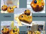 Mini cakes aux fruits confits/gingembre et poudre de baobab bio