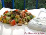 Salade de thon multicolore & sauce yaourt