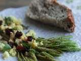 Asperges des bois, oeufs & chorizo