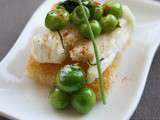 Bouchées apéritives petits pois frais & chèvre