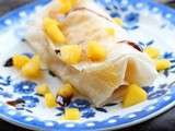 Brick de mangue, miel & pignons