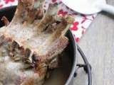 Couronne de porc, sauce au cidre & cerfeuil tubéreux