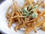 Légumes racines au four & pesto de fanes de carottes