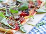 Pizza à la crème de basilic - Four Neff