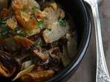 Poêlée de champignons des bois, topinambours & châtaignes croquantes