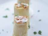 Poireaux gratinés au fromage Brugge vieux & piment d'Espelette