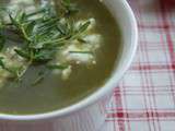Potage aux fanes de radis & cottage cheese