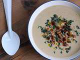 Potage de girolles et racines de persil