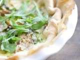 Quiche pleurotes & roquette