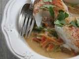 Skrei aux légumes & curry rouge